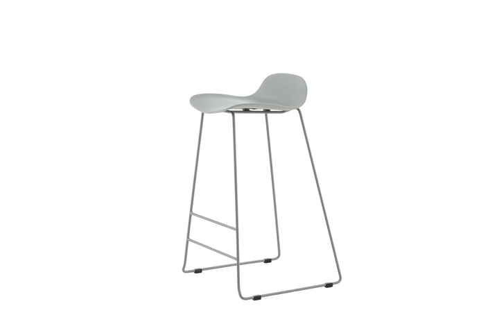 Venture Home Wave Bar Chair 2-pack - Grey Legs - Grey Plastic