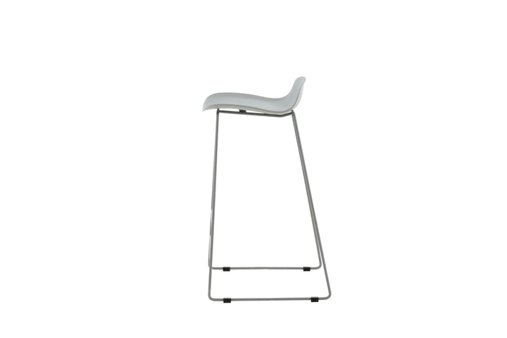 Venture Home Wave Bar Chair 2-pack - Grey Legs - Grey Plastic