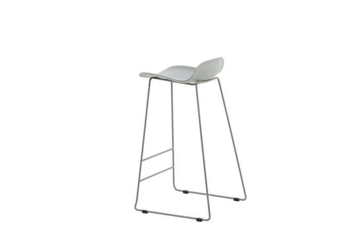 Venture Home Wave Bar Chair 2-pack - Grey Legs - Grey Plastic