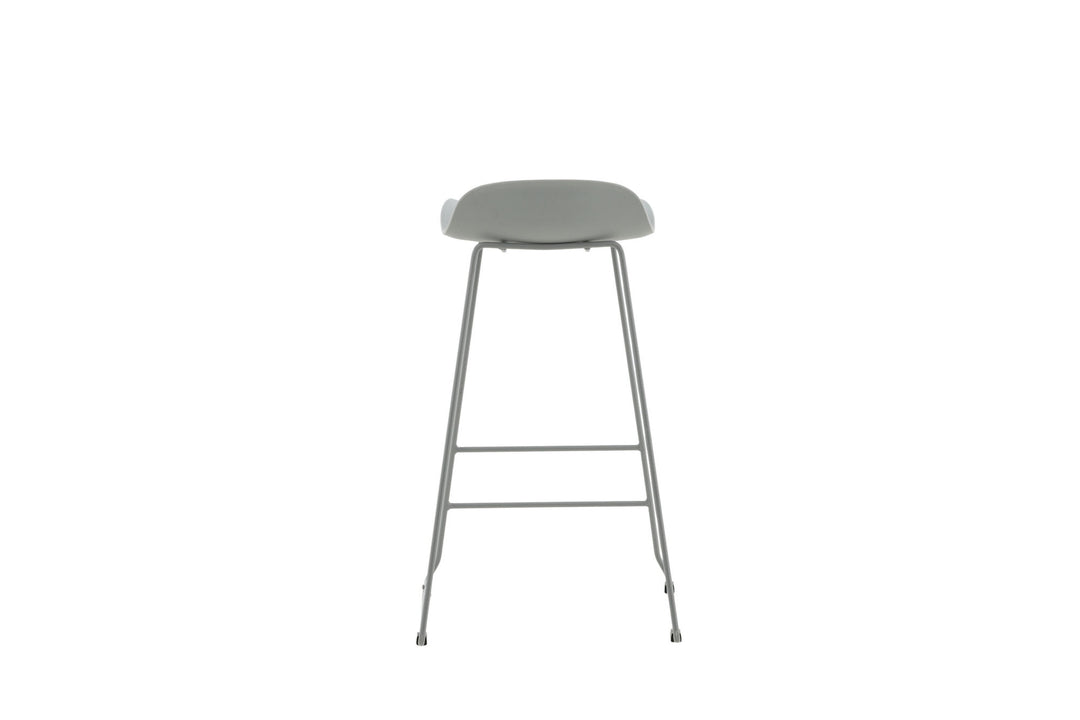 Venture Home Wave Bar Chair 2-pack - Grey Legs - Grey Plastic