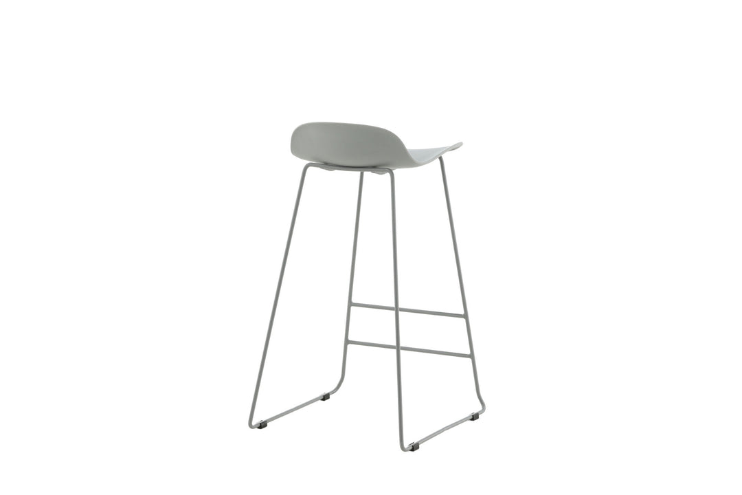 Venture Home Wave Bar Chair 2-pack - Grey Legs - Grey Plastic