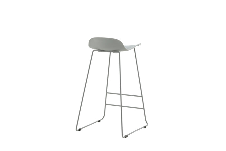 Venture Home Wave Bar Chair 2-pack - Grey Legs - Grey Plastic