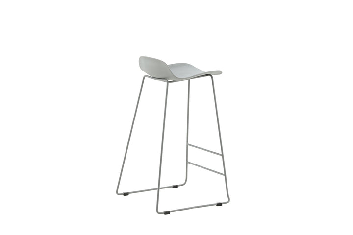 Venture Home Wave Bar Chair 2-pack - Grey Legs - Grey Plastic