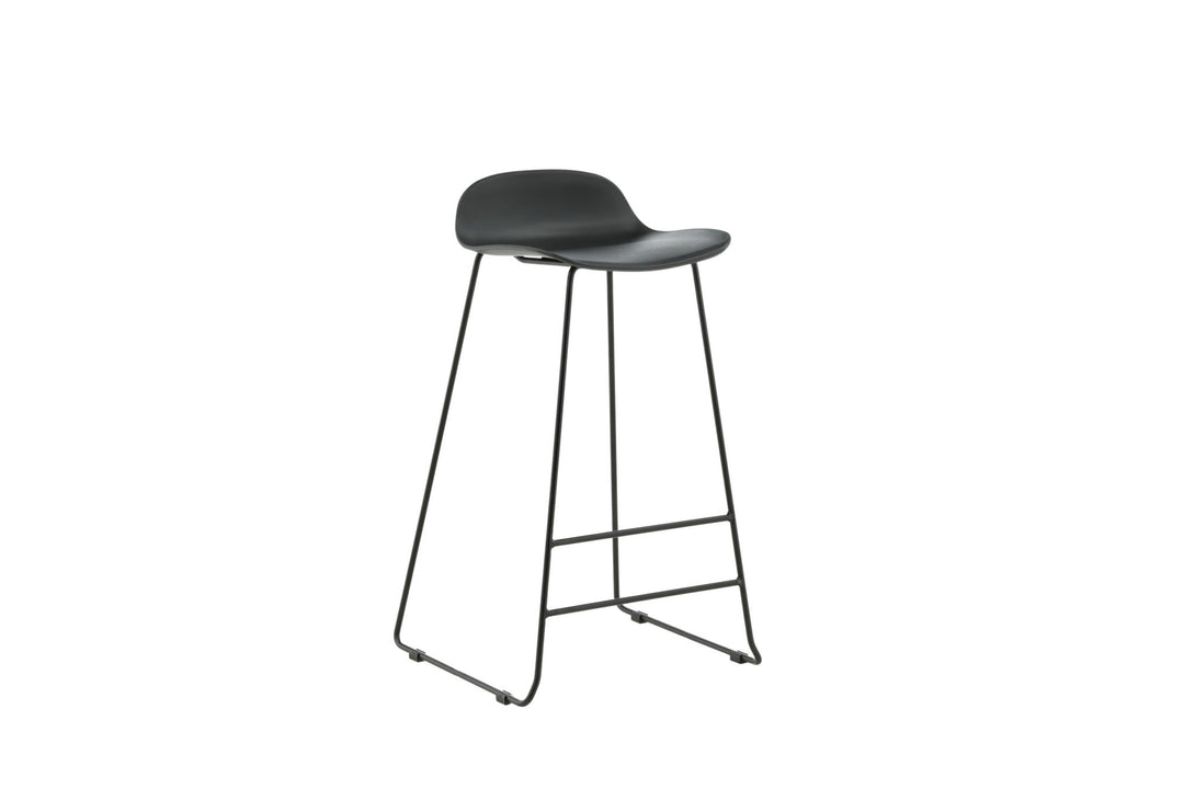Venture Home Wave Bar Chair 2-pack - Black Legs - Black Plastic