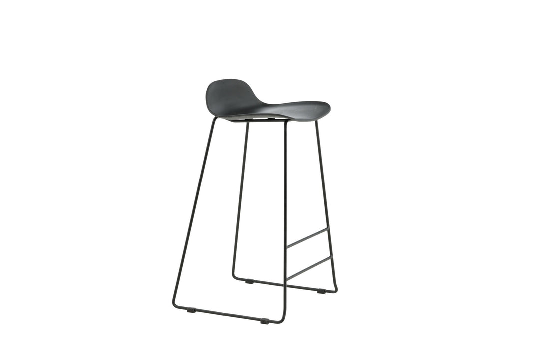 Venture Home Wave Bar Chair 2-pack - Black Legs - Black Plastic