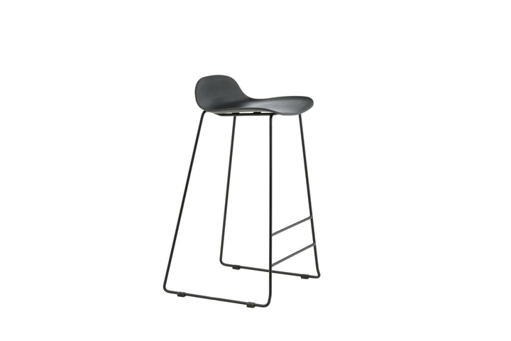 Venture Home Wave Bar Chair 2-pack - Black Legs - Black Plastic
