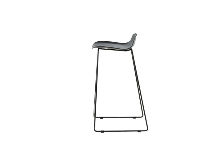 Venture Home Wave Bar Chair 2-pack - Black Legs - Black Plastic