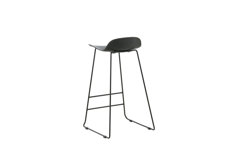 Venture Home Wave Bar Chair 2-pack - Black Legs - Black Plastic