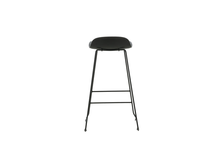 Venture Home Wave Bar Chair 2-pack - Black Legs - Black Plastic