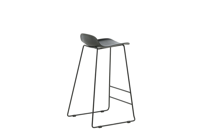 Venture Home Wave Bar Chair 2-pack - Black Legs - Black Plastic