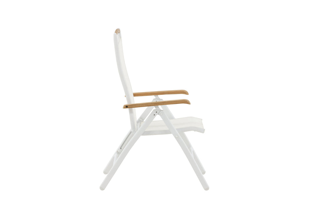 Venture Home Panama 5:pos Chair 2-pack - White/Teak