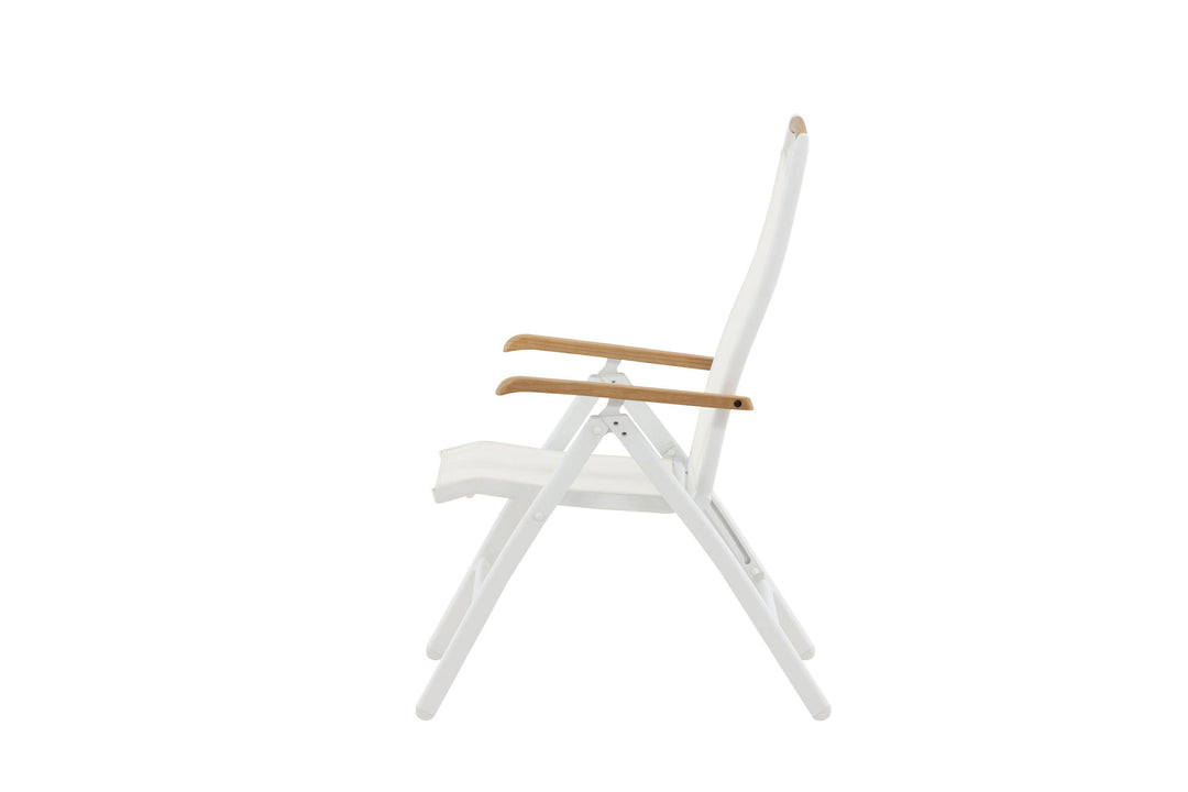 Venture Home Panama 5:pos Chair 2-pack - White/Teak