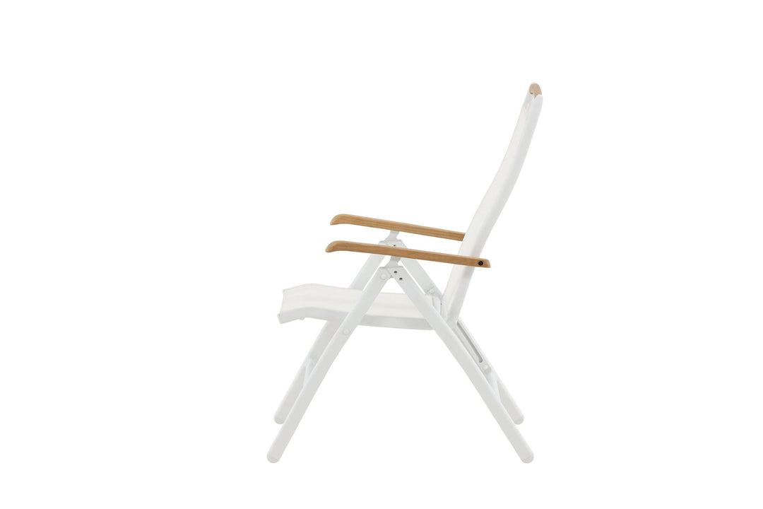 Venture Home Panama 5:pos Chair 2-pack - White/Teak