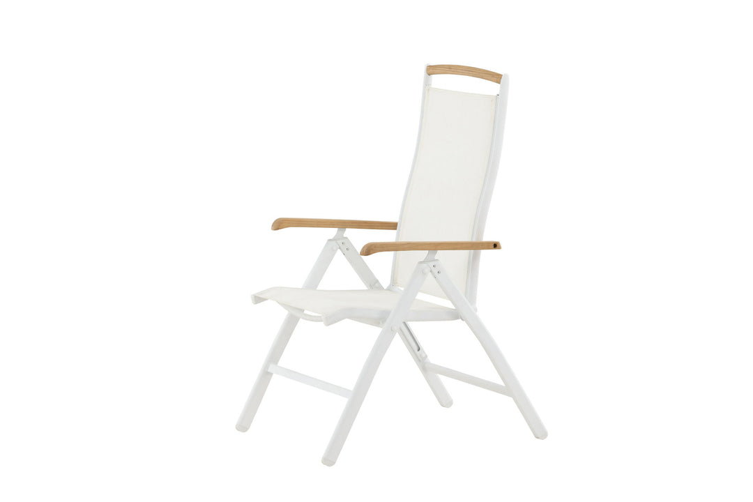 Venture Home Panama 5:pos Chair 2-pack - White/Teak