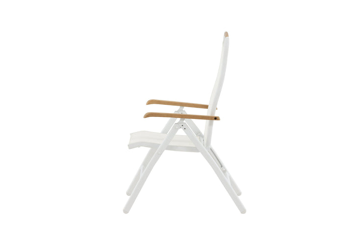 Venture Home Panama 5:pos Chair 2-pack - White/Teak