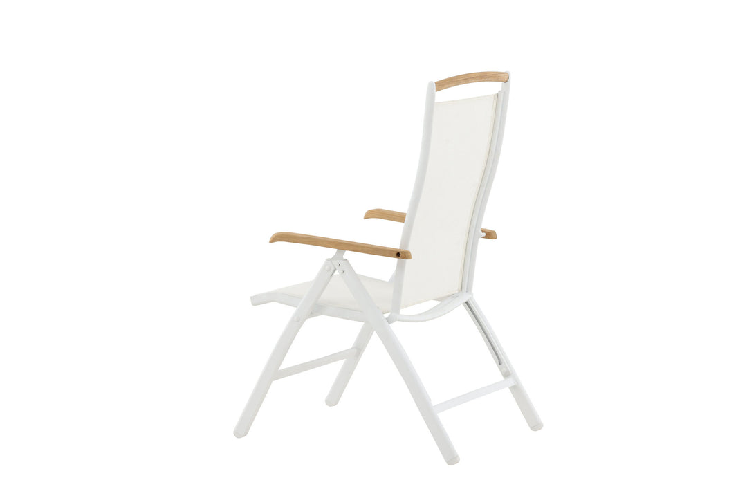 Venture Home Panama 5:pos Chair 2-pack - White/Teak