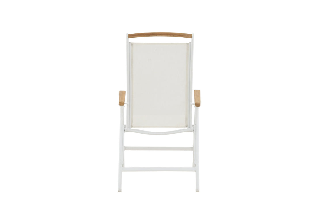 Venture Home Panama 5:pos Chair 2-pack - White/Teak