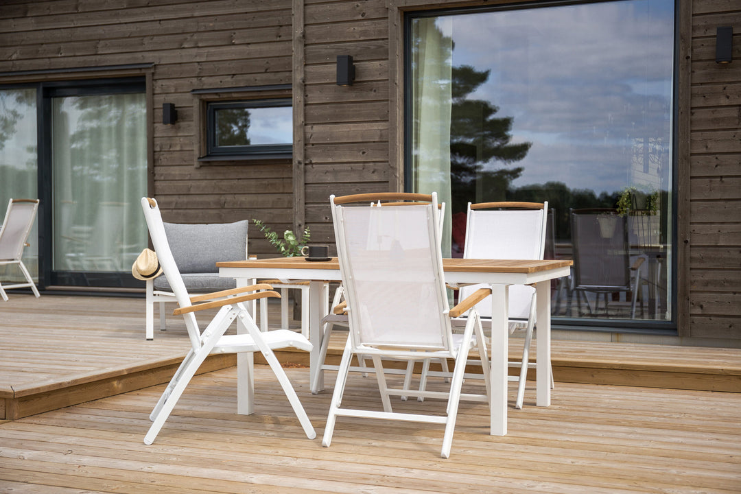 Venture Home Panama 5:pos Chair 2-pack - White/Teak