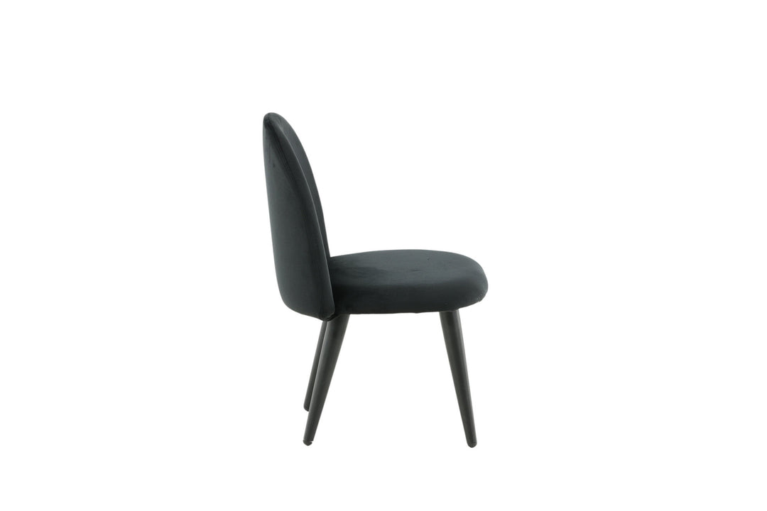 Venture Home Velvet Dining Chair XXS 2-pack - Black Velvet