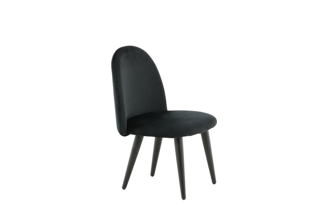 Venture Home Velvet Dining Chair XXS 2-pack - Black Velvet