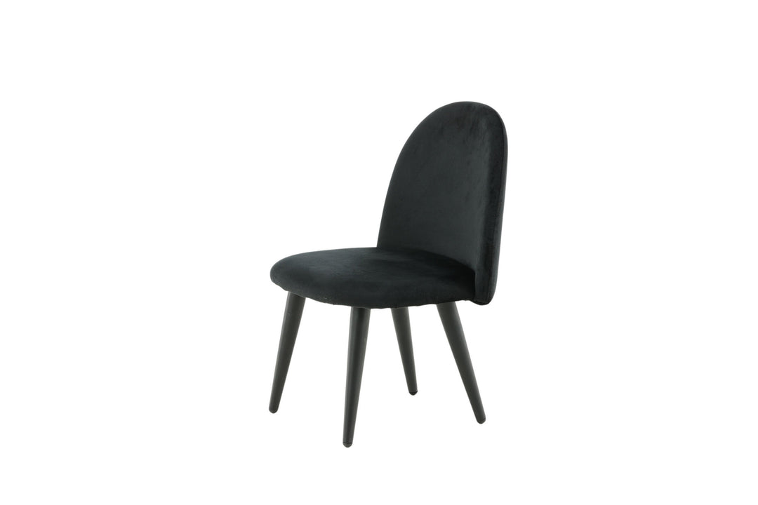 Venture Home Velvet Dining Chair XXS 2-pack - Black Velvet