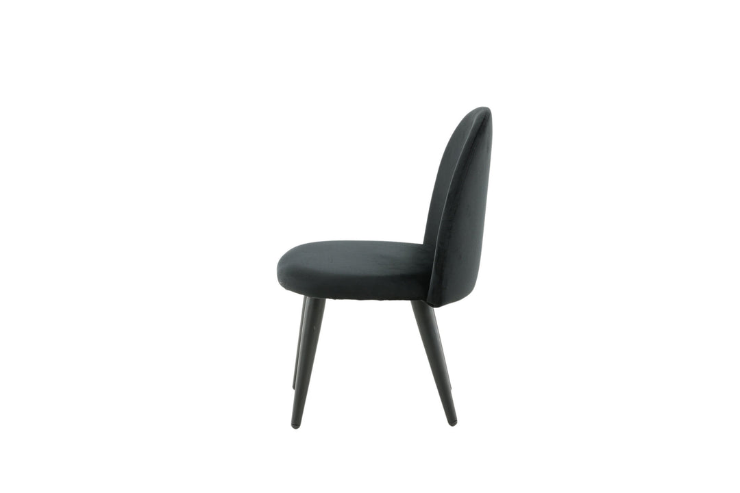 Venture Home Velvet Dining Chair XXS 2-pack - Black Velvet