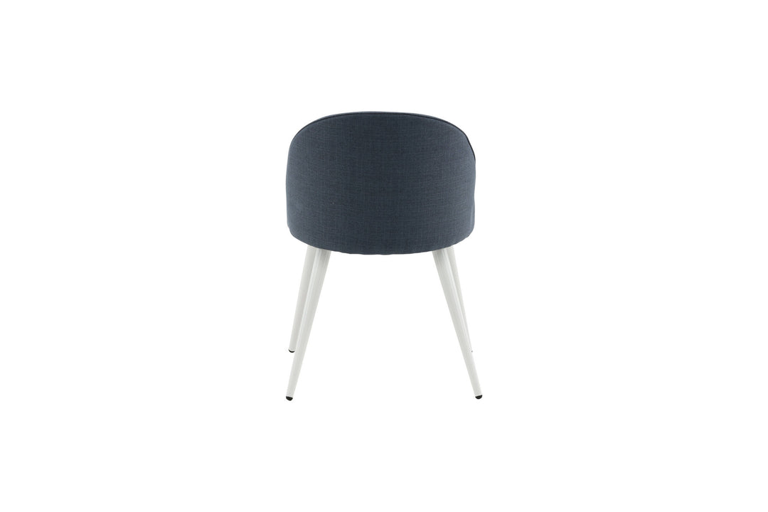 Venture Home Velvet Dining Chair 2-pack - White Legs - Blue Fabric