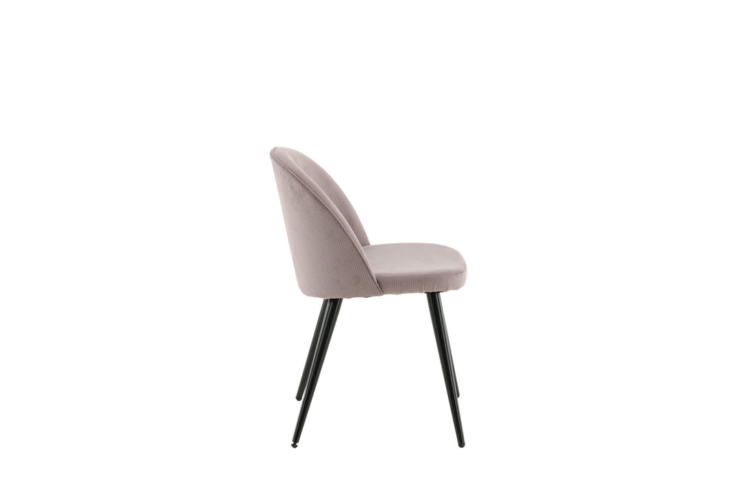 Venture Home Velvet Matstol 2-pack - Manchester - Svart / Gammelrosa