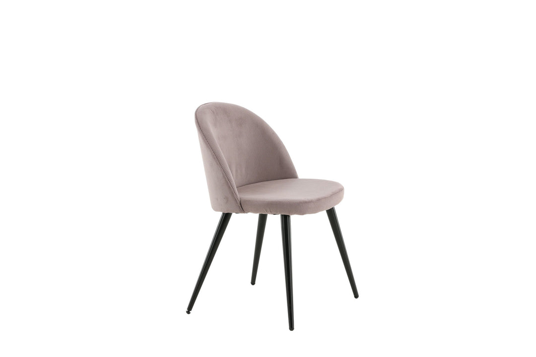 Venture Home Velvet Matstol 2-pack - Manchester - Svart / Gammelrosa