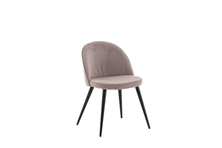 Venture Home Velvet Matstol 2-pack - Manchester - Svart / Gammelrosa