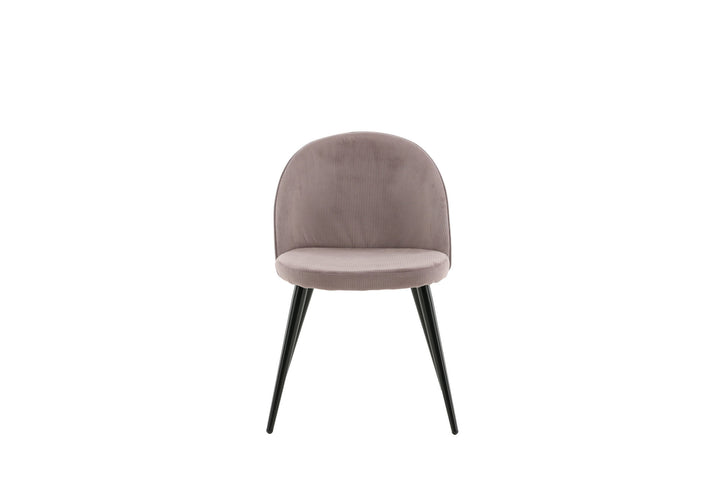 Venture Home Velvet Matstol 2-pack - Manchester - Svart / Gammelrosa