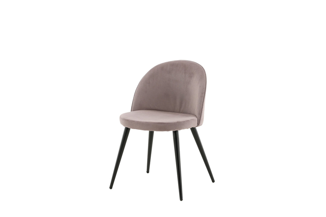 Venture Home Velvet Matstol 2-pack - Manchester - Svart / Gammelrosa