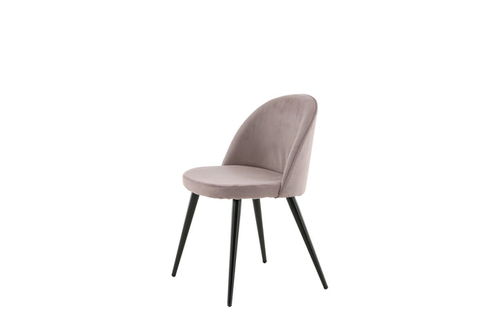 Venture Home Velvet Matstol 2-pack - Manchester - Svart / Gammelrosa
