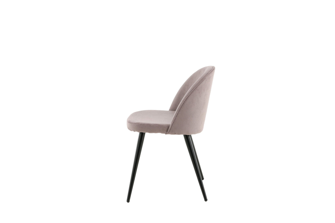 Venture Home Velvet Matstol 2-pack - Manchester - Svart / Gammelrosa