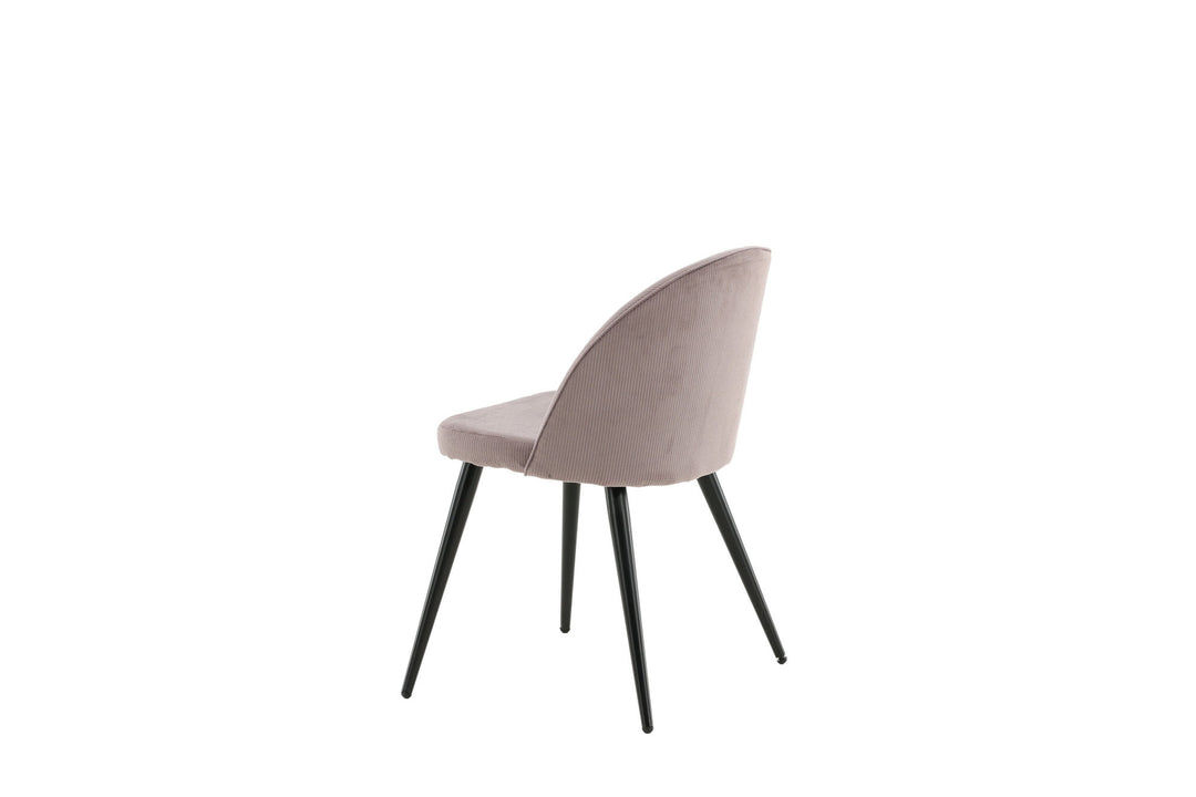 Venture Home Velvet Matstol 2-pack - Manchester - Svart / Gammelrosa