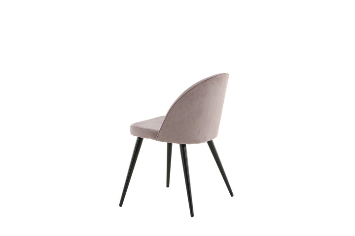 Venture Home Velvet Matstol 2-pack - Manchester - Svart / Gammelrosa