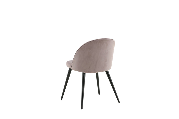 Venture Home Velvet Matstol 2-pack - Manchester - Svart / Gammelrosa