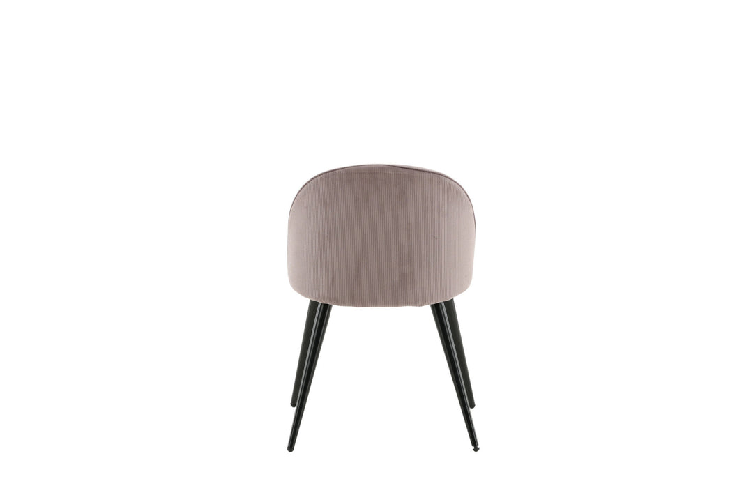 Venture Home Velvet Matstol 2-pack - Manchester - Svart / Gammelrosa