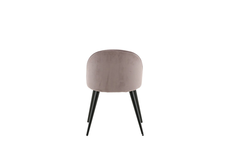 Venture Home Velvet Matstol 2-pack - Manchester - Svart / Gammelrosa