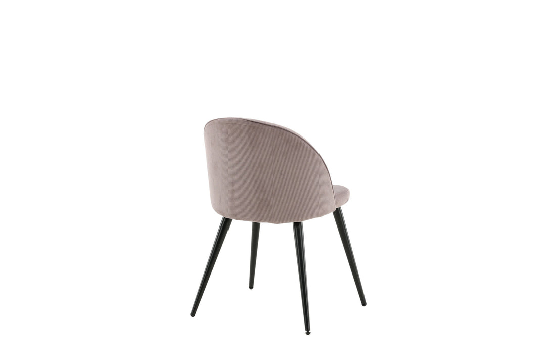 Venture Home Velvet Matstol 2-pack - Manchester - Svart / Gammelrosa