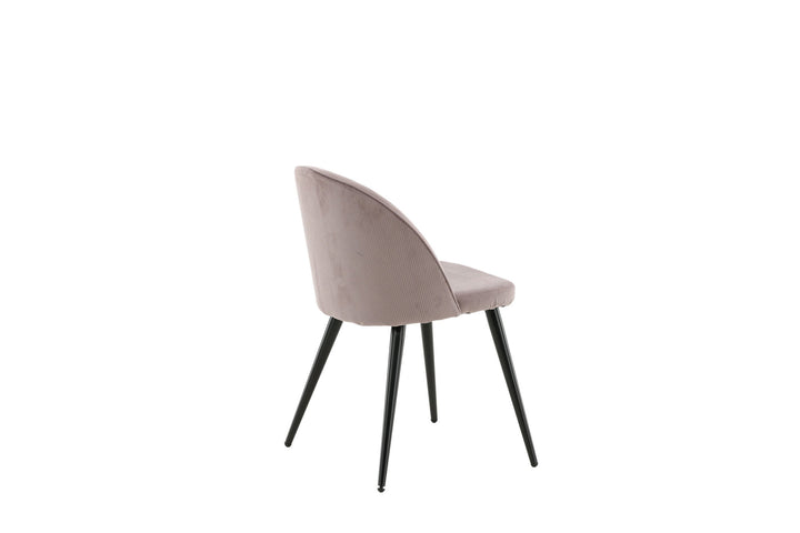 Venture Home Velvet Matstol 2-pack - Manchester - Svart / Gammelrosa