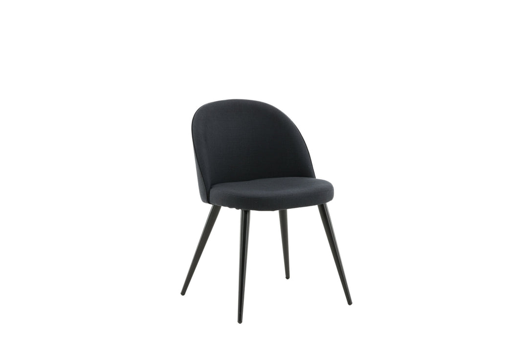 Venture Home Velvet Dining Chiar 2-pack - Black legs - Black Fabric