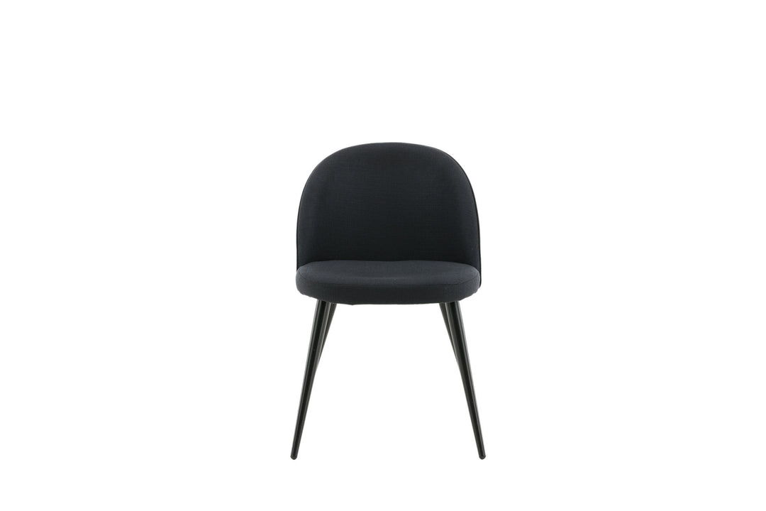 Venture Home Velvet Dining Chiar 2-pack - Black legs - Black Fabric