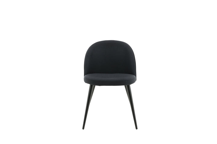 Venture Home Velvet Dining Chiar 2-pack - Black legs - Black Fabric
