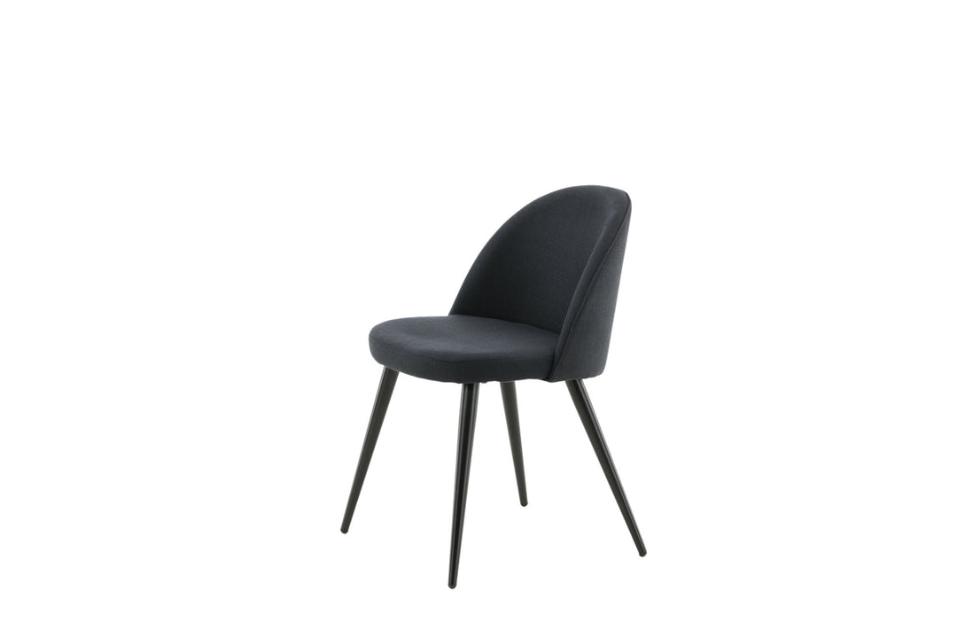 Venture Home Velvet Dining Chiar 2-pack - Black legs - Black Fabric