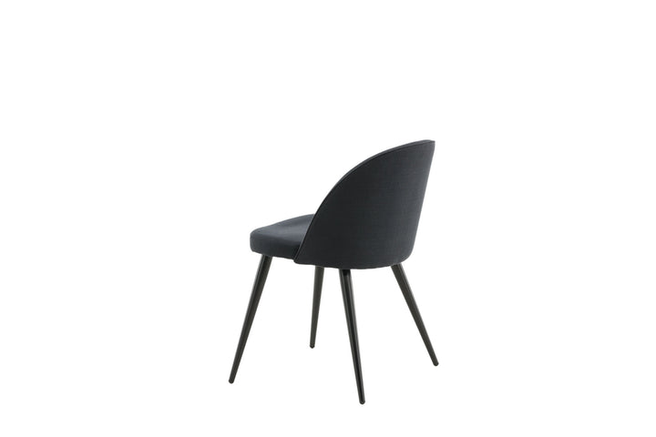 Venture Home Velvet Dining Chiar 2-pack - Black legs - Black Fabric