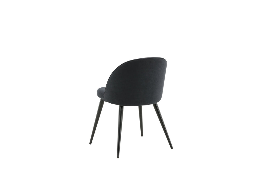 Venture Home Velvet Dining Chiar 2-pack - Black legs - Black Fabric