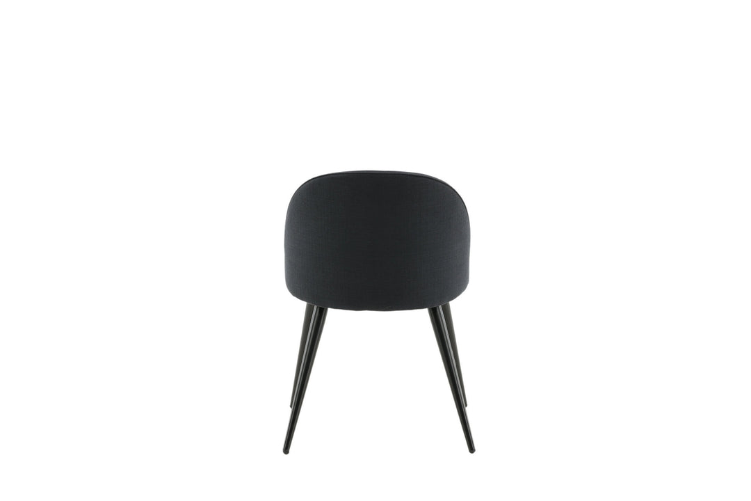 Venture Home Velvet Dining Chiar 2-pack - Black legs - Black Fabric