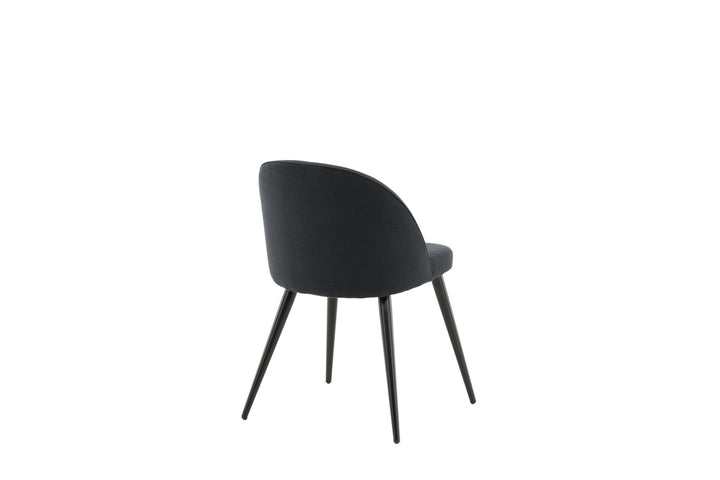 Venture Home Velvet Dining Chiar 2-pack - Black legs - Black Fabric