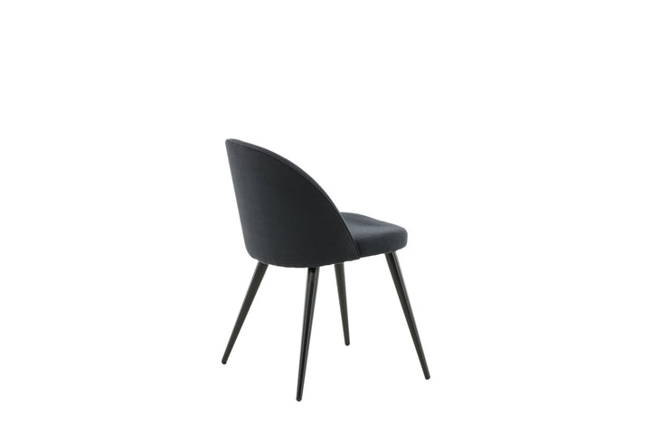 Venture Home Velvet Dining Chiar 2-pack - Black legs - Black Fabric